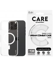 Калъф CARE - Urban Combat White MagSafe, iPhone 16 Pro Max, прозрачен -1