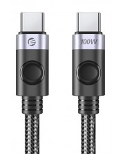 Кабел Orico - C2CZ-BK-15, USB-C/USB-C, 1.5 m, черен
