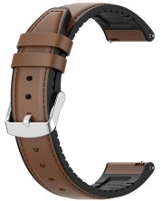 Каишка Techsuit - W007, Galaxy Watch/Huawei Watch, 20 mm, кафява -1