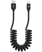 Кабел Tellur - Extendable, USB-A/Lightning, 1.8 m, черен -1