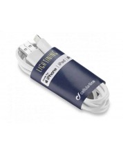Кабел Techaway - 5989, USB-A/Lightning, 0.9 m, бял