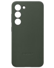 Калъф Samsung - Leather S911, Galaxy S23, зелен -1