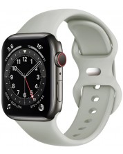 Каишка Techsuit - W031 Silicone, Apple Watch, 42/44/45/49 mm, сива
