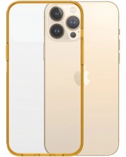 Калъф PanzerGlass - ClearCase, iPhone 13 Pro Max, прозрачен/оранжев -1