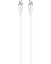Кабел ttec - Fast Charge, USB-C/USB-C, 1.5 m, 100W, бял -1