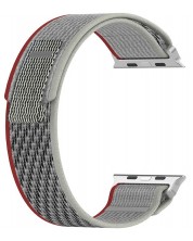 Каишка Techsuit - W039 Nylon, Apple Watch, 38/40/41 mm, червена/сива -1
