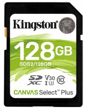 Карта памет Kingston - Canvas Select Plus, 128GB, SDXC, Class 10 -1