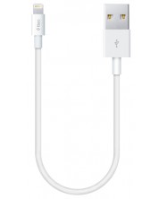 Кабел ttec - Mini Cable, Lightning/USB-A, 0.3 m, бял