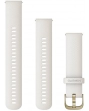 Каишка Garmin - QR Silicone, Venu/vivomove, 20 mm, Ivory/Cream Gold -1