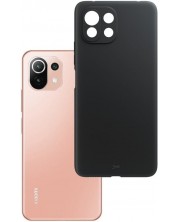 Калъф 3mk - Matt, Xiaomi Mi 11 Lite 4G/5G, черен -1