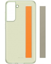 Калъф Samsung - Clear Strap, Galaxy S21 FE, Olive Green