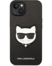 Калъф Karl Lagerfeld - Saffiano Choupette Head, iPhone 14 Plus, черен -1