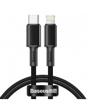 Кабел Baseus - CATLGD-01, USB-C/Lightning, 1 m, черен