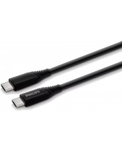 Кабел Philips - DLC5206C/00, USB-C/USB-C, 2 m, черен -1