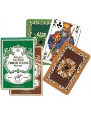 Карти за игра Piatnik - модел Bridge-Poker-Whist, цвят кафяви -1
