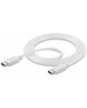 Кабел Cellularline - 6978, USB-C/USB-C, 1.2 m, бял