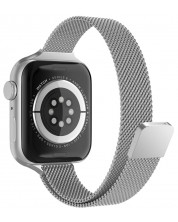 Каишка Techsuit - W034 Steel, Apple Watch, 38/40/41 mm, сребриста