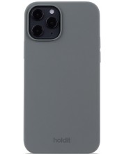 Калъф Holdit - Silicone, iPhone 12/12 Pro, Space Gray