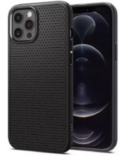 Калъф Spigen - Liquid Air, iPhone 12 Pro Max, черен -1