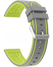 Каишка за часовник Trender - Gamer, универсална 22mm, сив/зелен -1