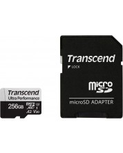 Карта памет Transcend - Ultra Performance, 256GB, microSD + адаптер -1