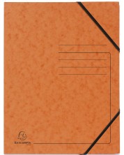 Картонена папка Exacompta - с ластик, оранжева
