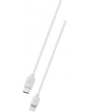 Кабел Ploos - 6559, USB-C/Lightining, 1 m, бял