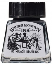 Калиграфски туш Winsor & Newton - Черен, 14 ml