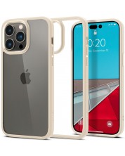 Калъф Spigen - Crystal Hybrid, iPhone 14 Pro Max, Sand beige