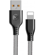 Кабел Xmart - Warrior, USB-A/Lightning, 1.2 m, сив