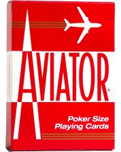 Карти за игра Aviator - Poker Standard index син/червен гръб -1
