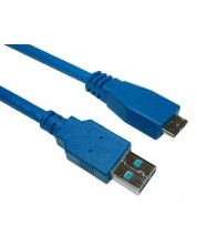 Кабел VCom - CU311, USB-A/Micro USB, 1.5 m, син