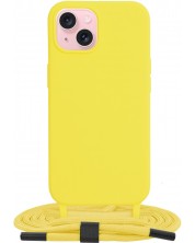 Калъф Techsuit - Crossbody Lanyard, iPhone 15, жълт
