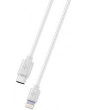 Кабел Cellularline - 8805, USB-C/Lightining, 1 m, бял