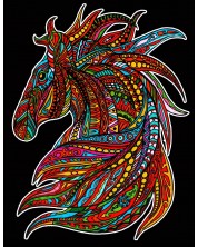 Картина за оцветяване ColorVelvet - Див кон, 47 х 35 cm -1