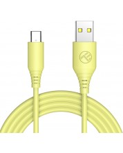 Кабел Tellur - TLL155400, USB-A/USB-C, 1 m, жълт -1