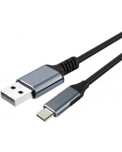 Кабел VCom - CU405M, USB-C/ USB-A, 1.8 m, черен -1