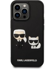 Калъф Karl Lagerfeld - Karl and Choupette, iPhone 14 Pro, черен -1