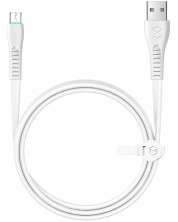Кабел Xmart - Flying fish, USB-A/Micro USB, 1.2 m, бял