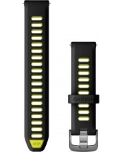 Каишка Garmin - QR Silicone, Venu 3S, 18 mm, Black/Amp Yellow/Slate -1