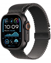 Каишка Apple - Titanium Milanese Loop L, Apple Watch, 49 mm, черна -1