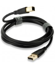 Кабел QED - Connect QE8214, USB/USB-B, 0.75 m, черен -1