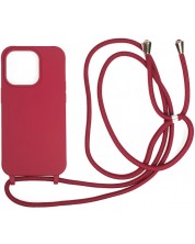 Калъф Mobile Origin - Lanyard, iPhone 14 Pro, Cherry