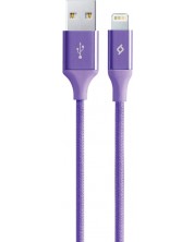 Кабел ttec - AlumiCable, USB-A/Lightning, 1.2 m, лилав