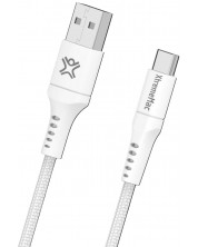 Кабел XtremeMac - Premium, USB-C/USB-A, 2 m, бял -1