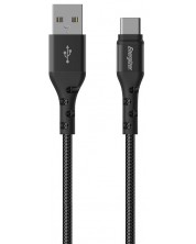 Кабел Energizer - C520CKBK, USB-A/USB-C, 2 m, черен -1