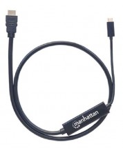 Кабел Mahattan - 2075100309, USB-C/HDMI, 1 m, черен -1