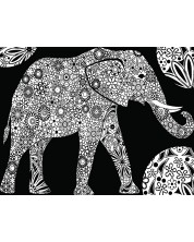 Картина за оцветяване ColorVelvet - Слон, 47 х 35 cm -1