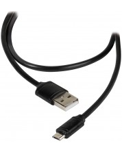 Кабел Vivanco - 36292, Micro USB/USB-A, 2 m, черен