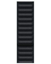 Каишка Apple - Leather Link M/L, Apple Watch, 41 mm, черна